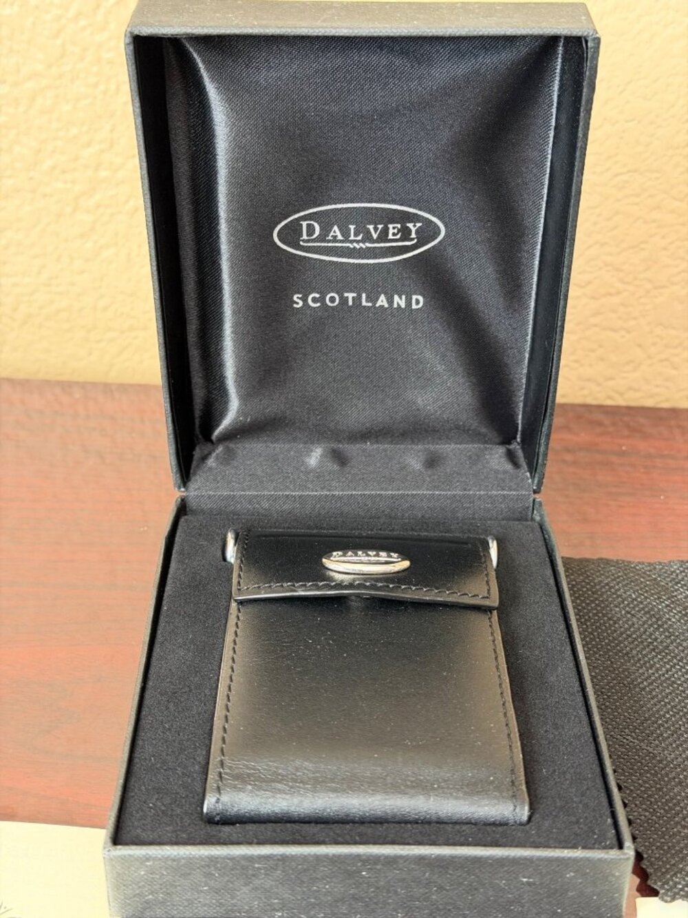 Vintage Dalvey Scotland Large Leather & Siver Tone Travel Photo Frame NOS - Picture 3 of 14